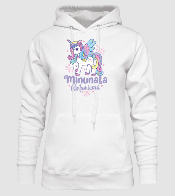 Minunata Mamicorn model alb pe tricou