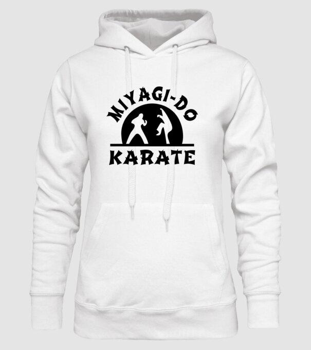 Miyagi-do karate black model alb pe tricou
