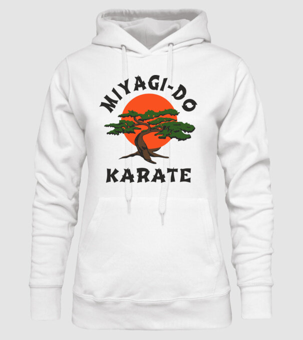 Miyagi-do karate cobra kai model alb pe tricou