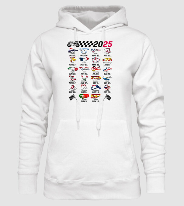 MOTOGP 25 CALENDAR alb model alb pe tricou