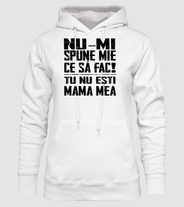 ne-mondd-meg-mit-csinaljak-ANYA-FEKETE-RO model alb pe tricou