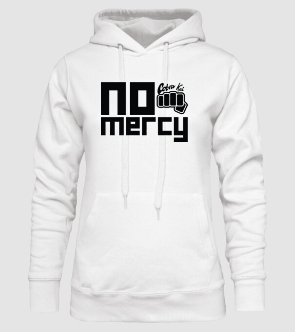 No mercy cobra kai model alb pe tricou