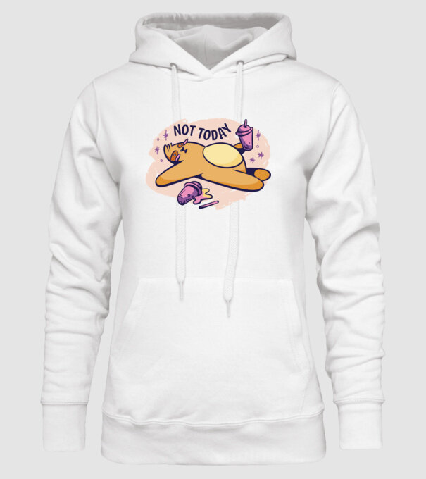 Not today model alb pe tricou