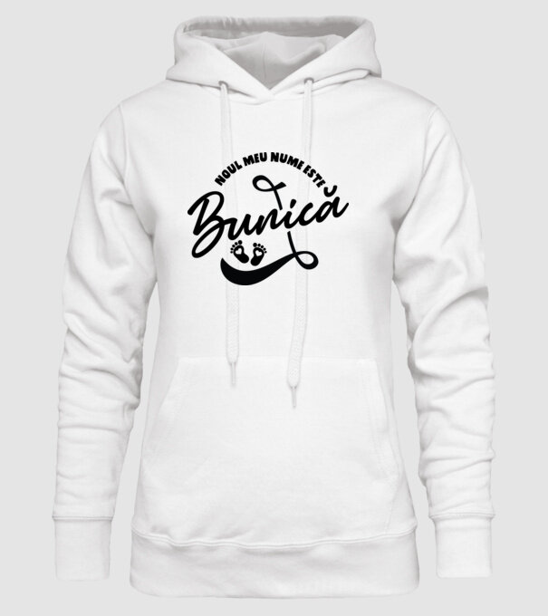 Noul meu nume este Bunică model alb pe tricou