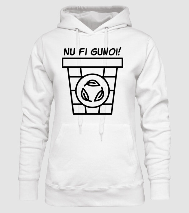 Nu fi gunoi model alb pe tricou