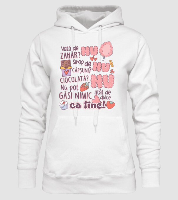 Nu pot găsi nimic-atât de dulce ca tine model alb pe tricou