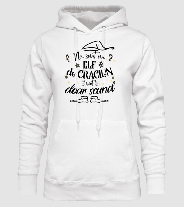 Nu sunt un elf de Crăciun, sunt doar scund ALB model alb pe tricou