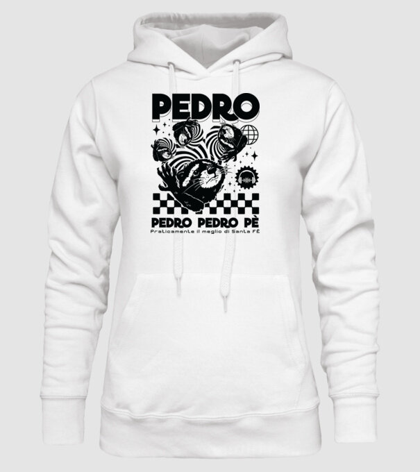 Pedro techno model alb pe tricou