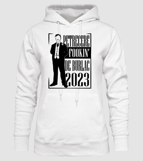 Petrecere Fookin de burlac model alb pe tricou
