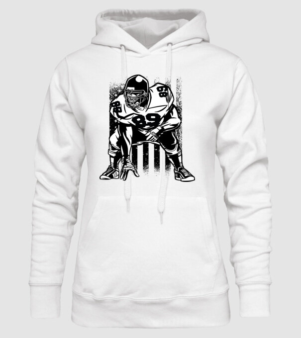 PLAYER model alb pe tricou