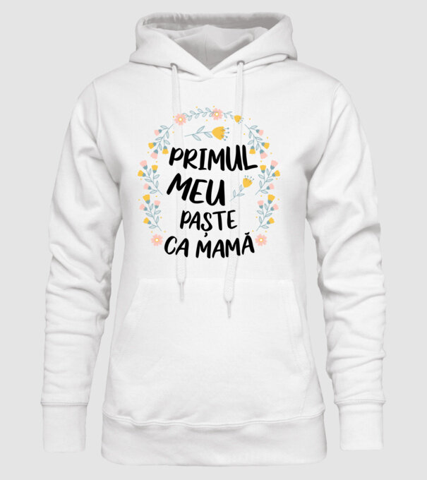 Primul meu Paște ca mamă model alb pe tricou