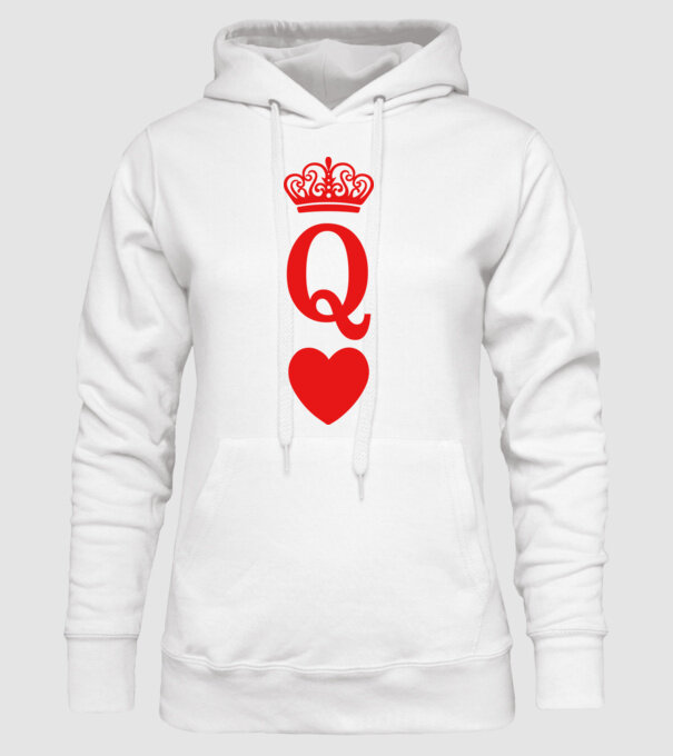 Queen model alb pe tricou