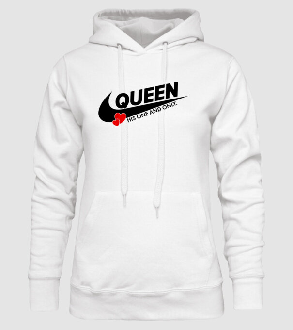 Queen model alb pe tricou