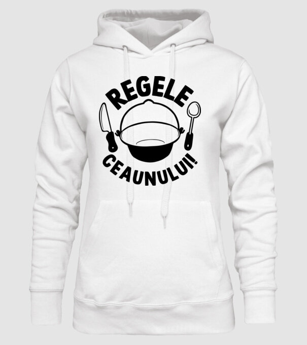 Regele - ceaunului! model alb pe tricou