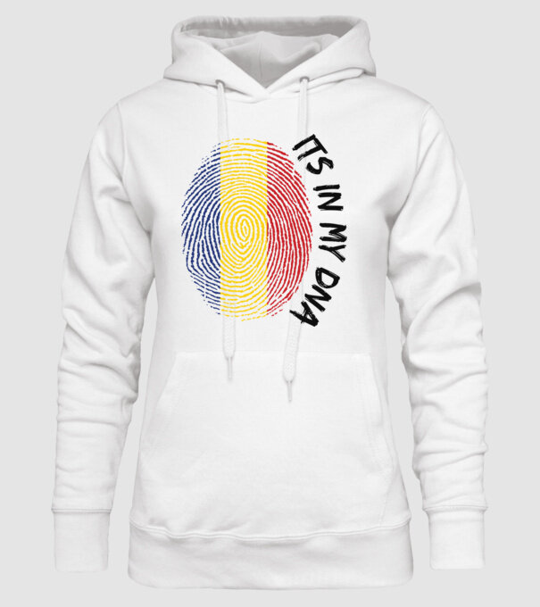 România fingerprint model alb pe tricou