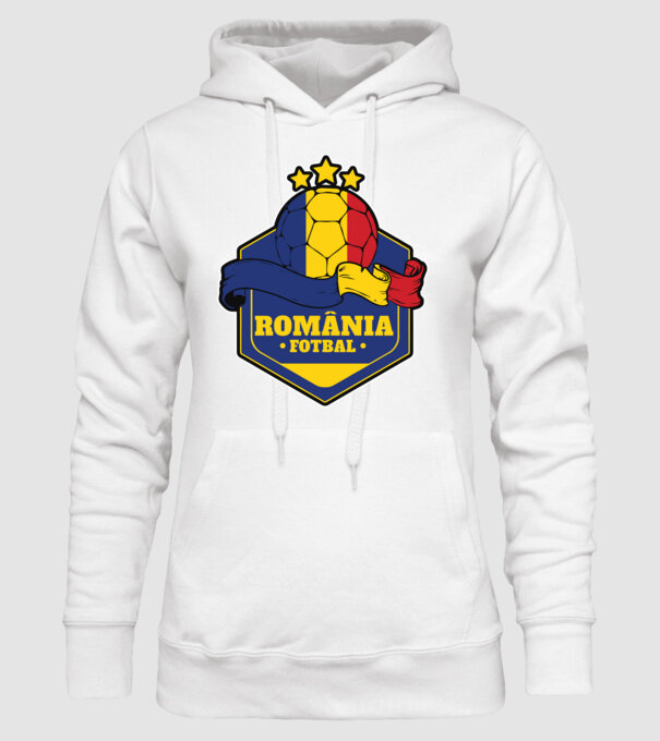 România Fotbal model alb pe tricou