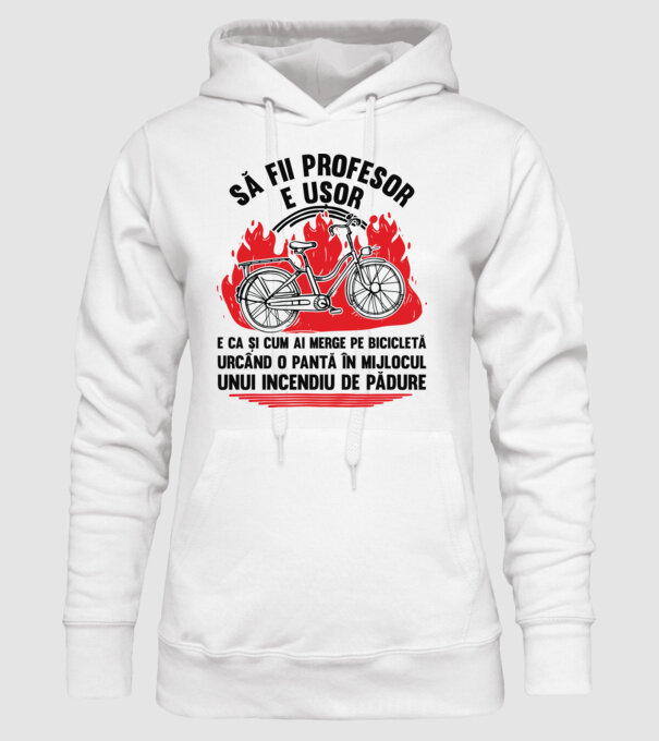 Să fii profesor e ușor model alb pe tricou