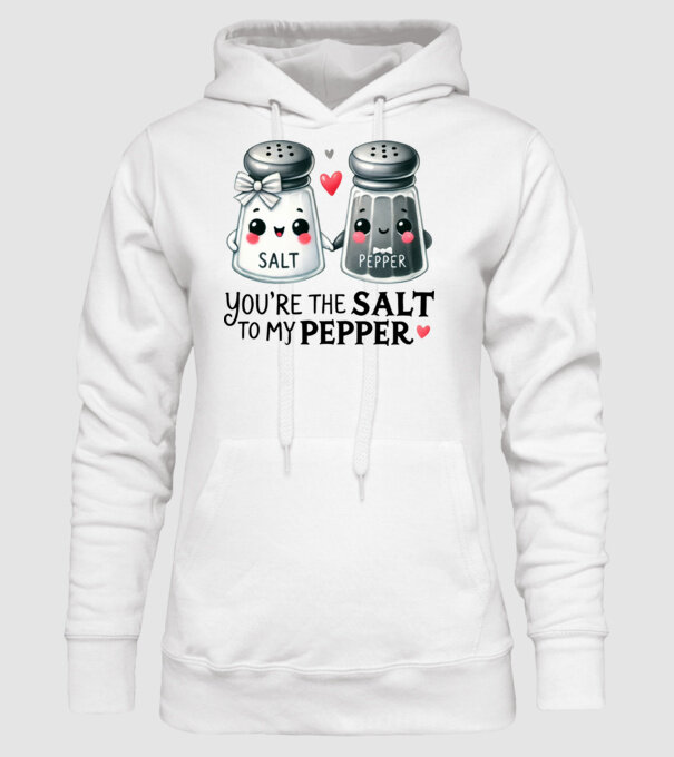 Salt to my Pepper model alb pe tricou
