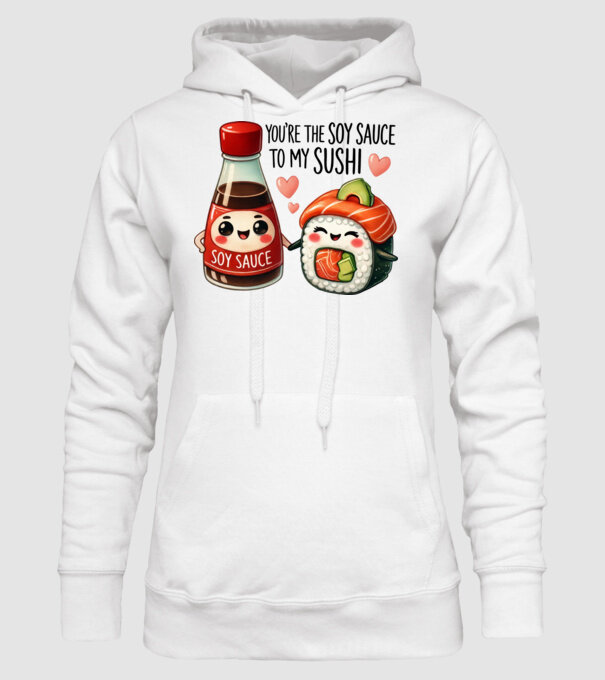 Soy Sauce to my Sushi model alb pe tricou