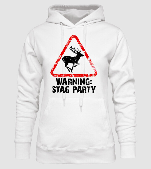 Stag Party model alb pe tricou