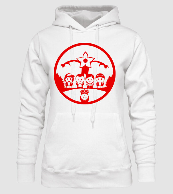 stranger things cartoon model alb pe tricou