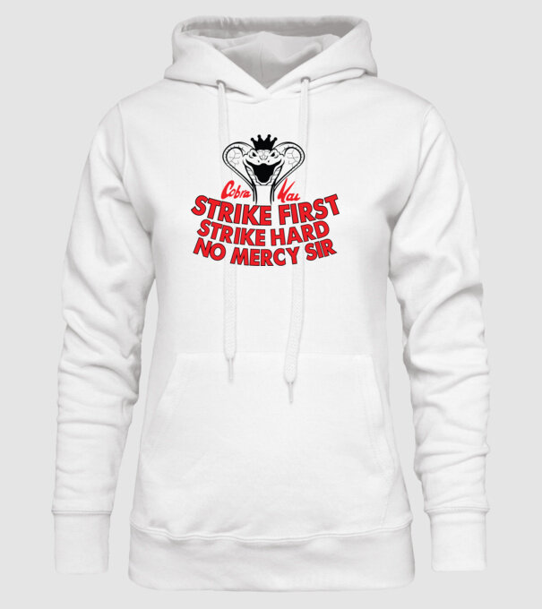 Strike first strike hard logo model alb pe tricou