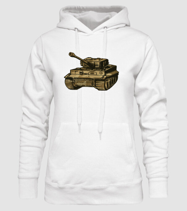 Tancuri model alb pe tricou