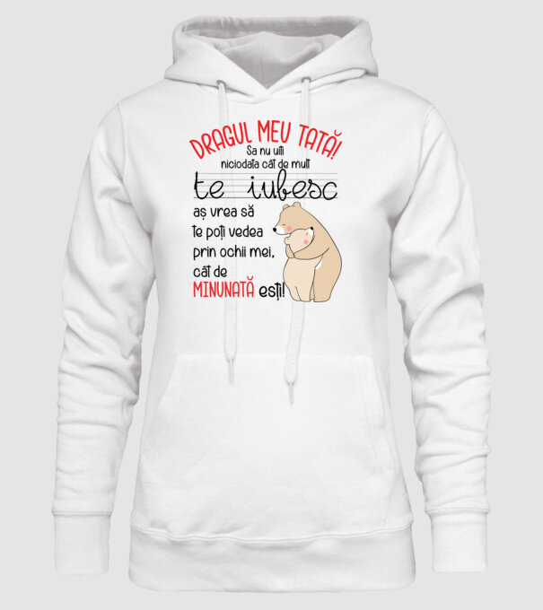 Tată Cât de minunat ești model alb pe tricou