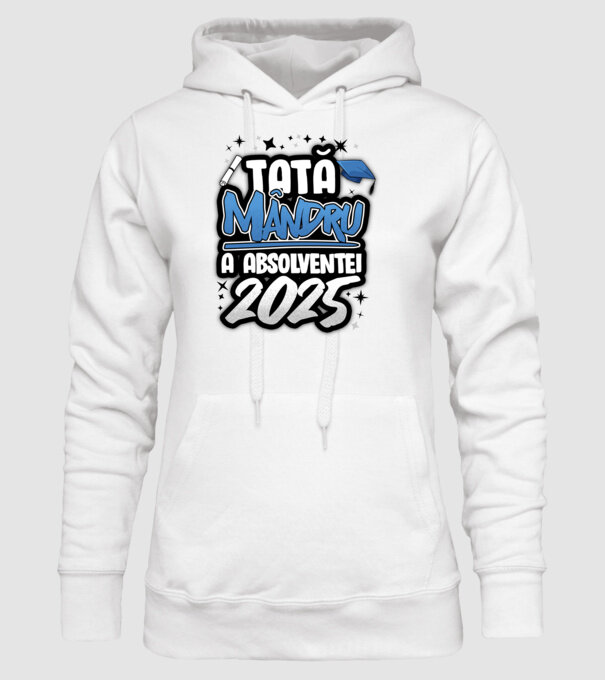 Tată MÂNDRU a absolventei model alb pe tricou