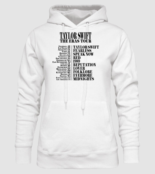 Taylor Swift Eras tour back model alb pe tricou