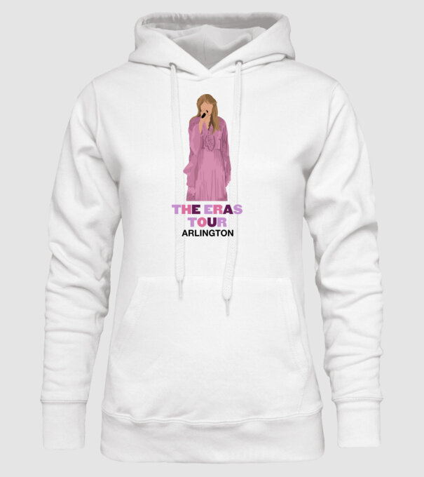 Taylor Swift The Eras Tour Arlington 3 model alb pe tricou