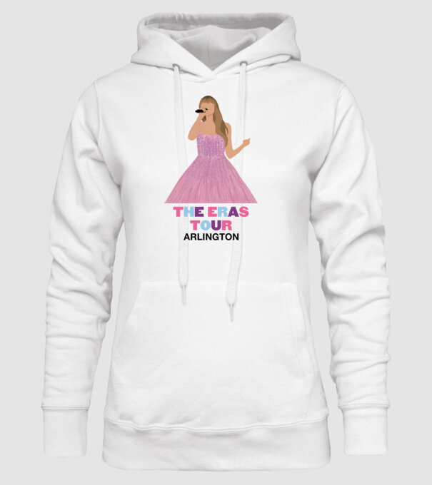 Taylor Swift The Eras Tour Arlington model alb pe tricou
