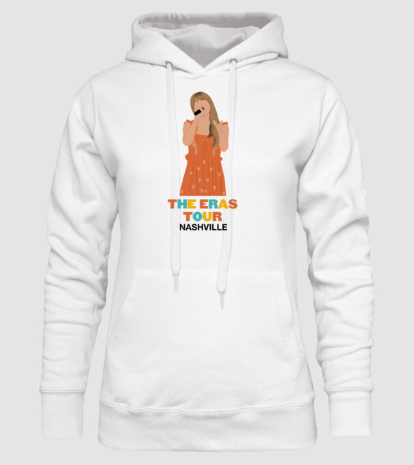 Taylor Swift The Eras Tour Nashville 3 model alb pe tricou