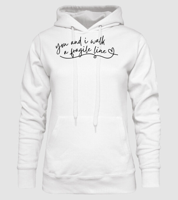 Taylor Swift you and i walk a fragile line model alb pe tricou