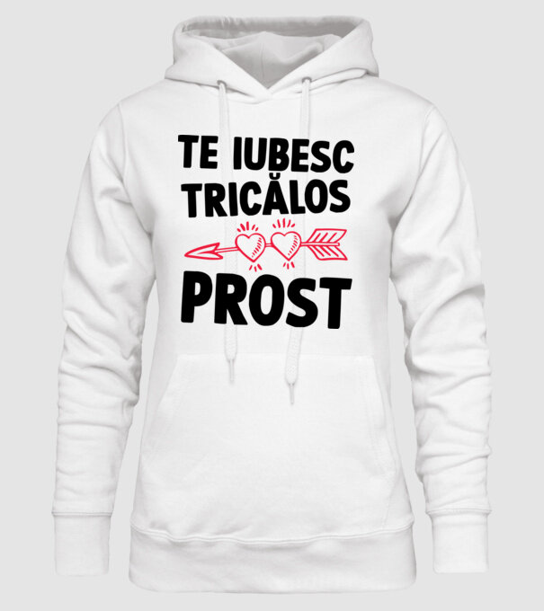 Te iubesc, ticălos prost model alb pe tricou