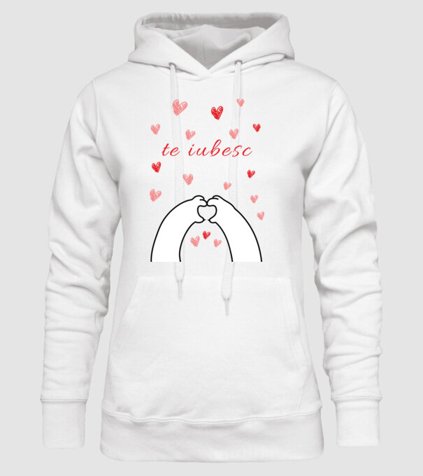 te iubesc model alb pe tricou