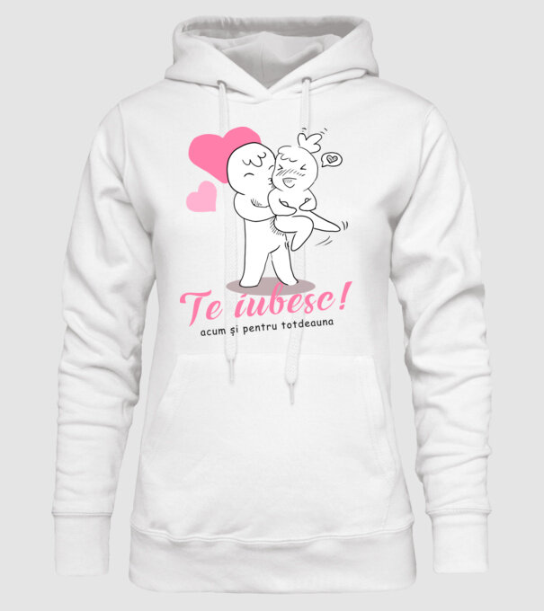 te iubesc model alb pe tricou