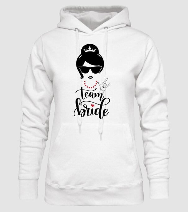 Team Cool Bride model alb pe tricou