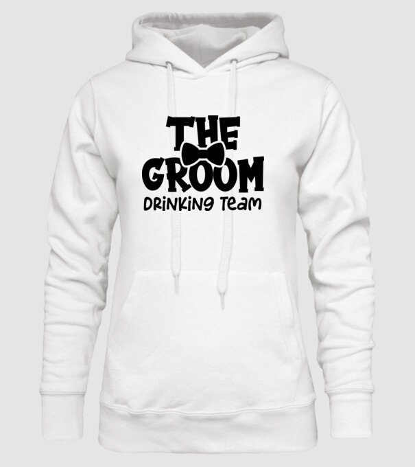 The Groom model alb pe tricou