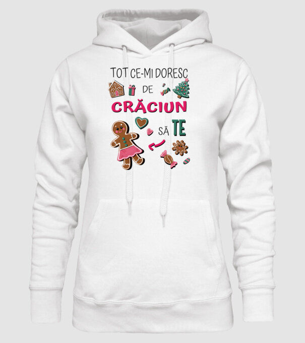 Tot ce-mi doresc de Crăciun să TE Femei alb model alb pe tricou