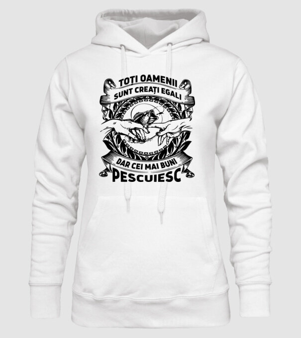 toți oamenii sunt creați egali, dar cei mai buni pescuiesc model alb pe tricou