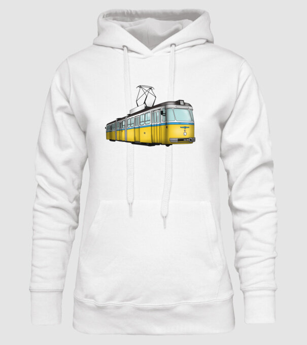 Trenuri model alb pe tricou