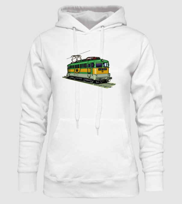 Trenuri model alb pe tricou