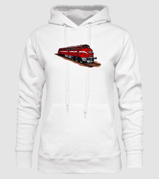Trenuri model alb pe tricou