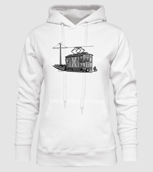Trenuri model alb pe tricou