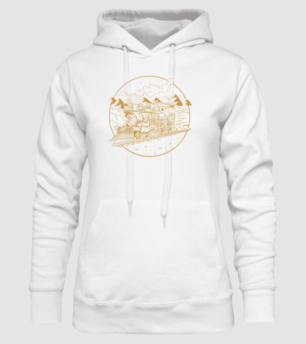Trenuri model alb pe tricou