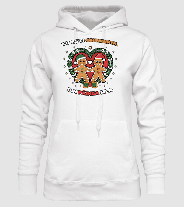 Tu ești ghimbirul din păinea mea model alb pe tricou