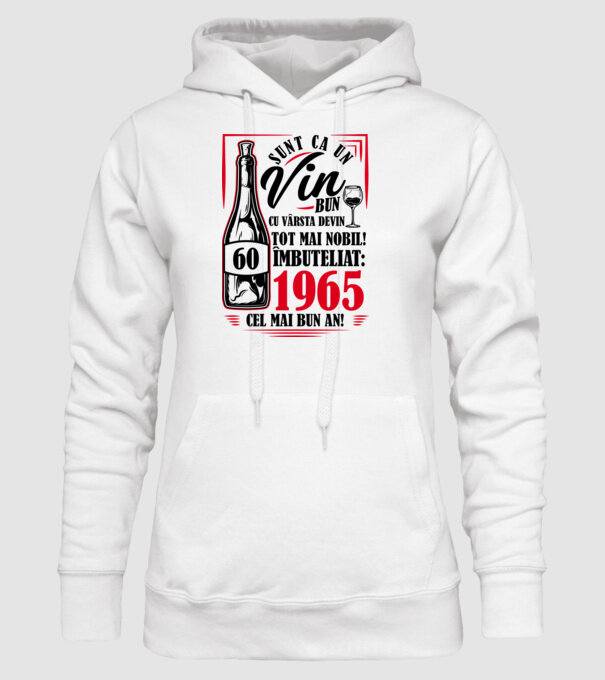 Un Vin Bun 1965 - Alb model alb pe tricou