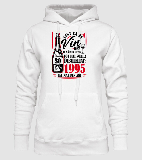 Un Vin Bun 1995 - Alb model alb pe tricou