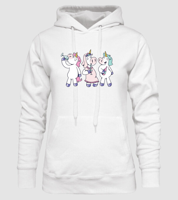 unicorn Bachelorette model alb pe tricou